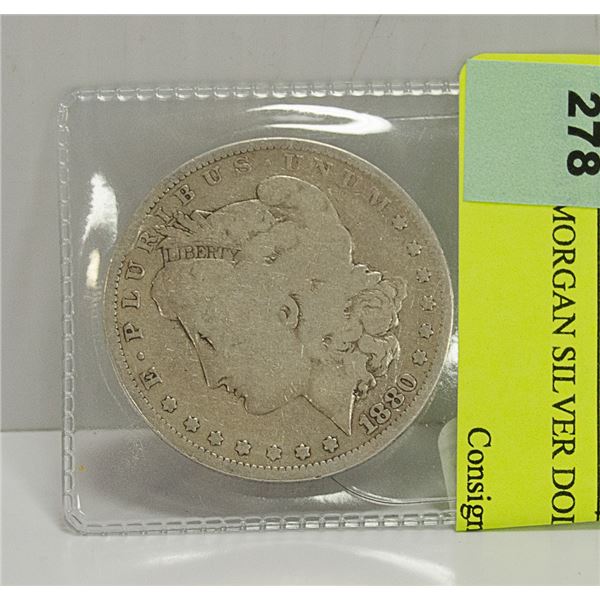 1880 US MORGAN SILVER DOLLAR