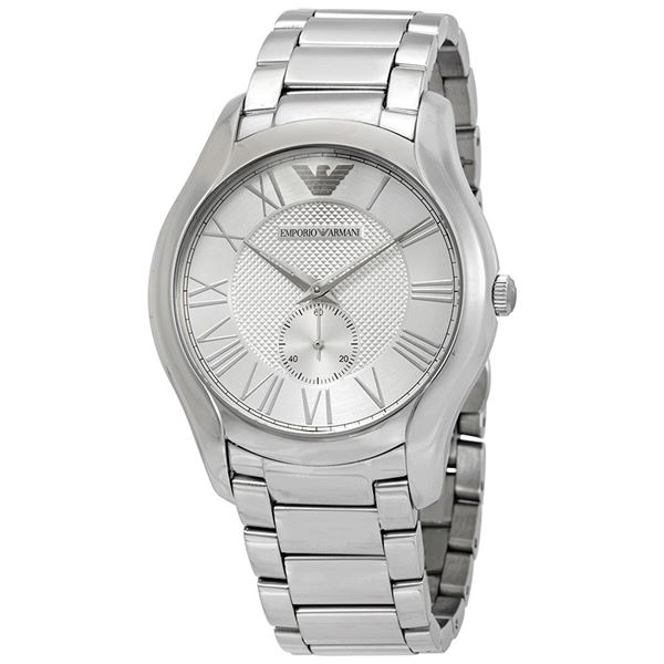NEW ARMANI SILVER DIAL ST. STEEL CHRONO MSRP $345