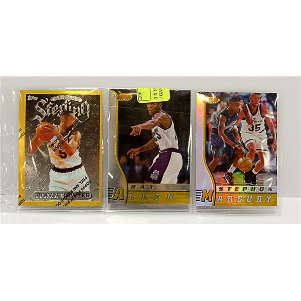 3 X NBA STAR CARDS INSERTS KEMP / GARNETT ETC.