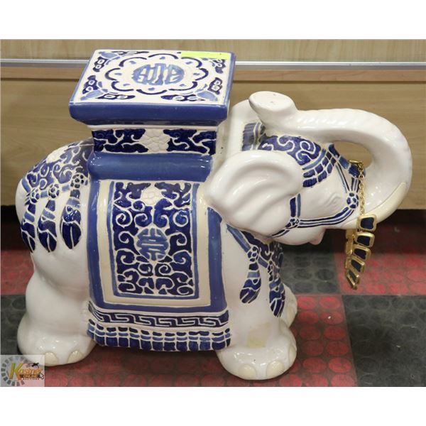 LARGE VINTAGE CERAMIC ELEPHANT STAND
