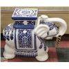 Image 1 : LARGE VINTAGE CERAMIC ELEPHANT STAND