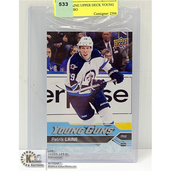 PATRIK LAINE UPPER DECK YOUNG GUNS JUMBO
