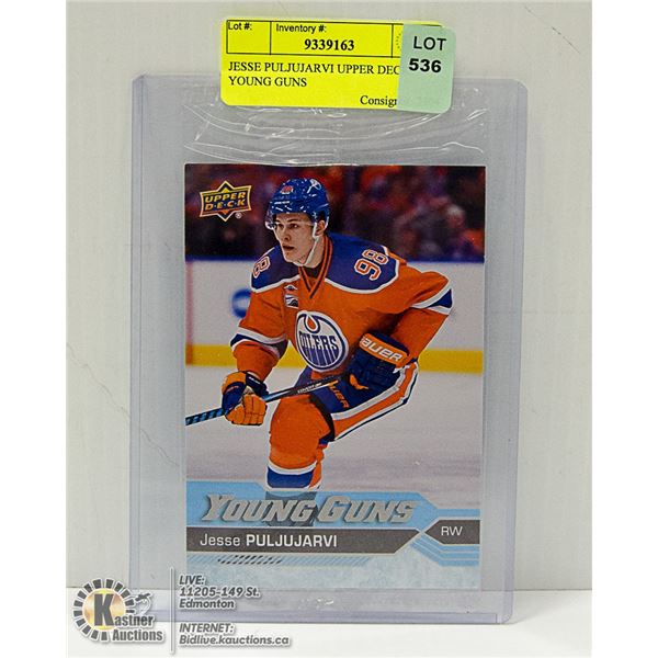 JESSE PULJUJARVI UPPER DECK YOUNG GUNS
