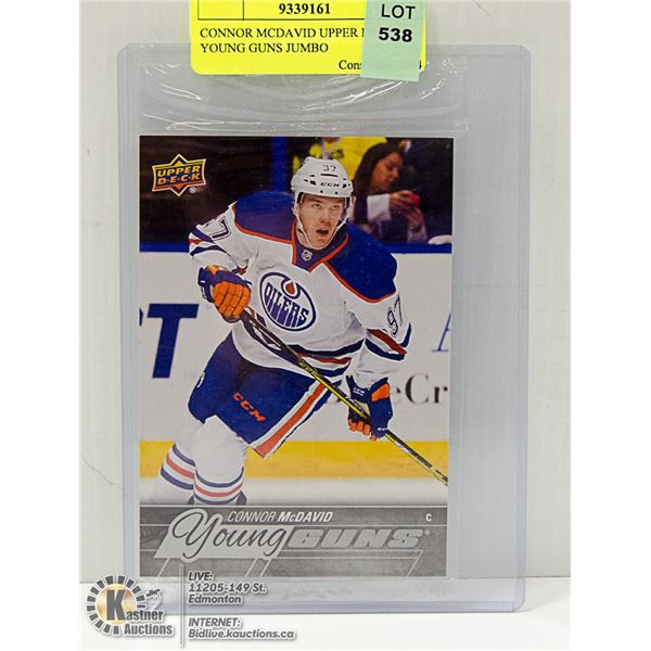 CONNOR MCDAVID UPPER DECK YOUNG GUNS JUMBO