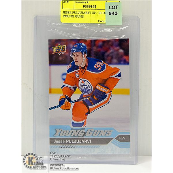 JESSE PULJUJARVI UPPER DECK YOUNG GUNS