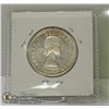 Image 2 : 1958 CANADIAN FIFTY CENT SILVER COIN.
