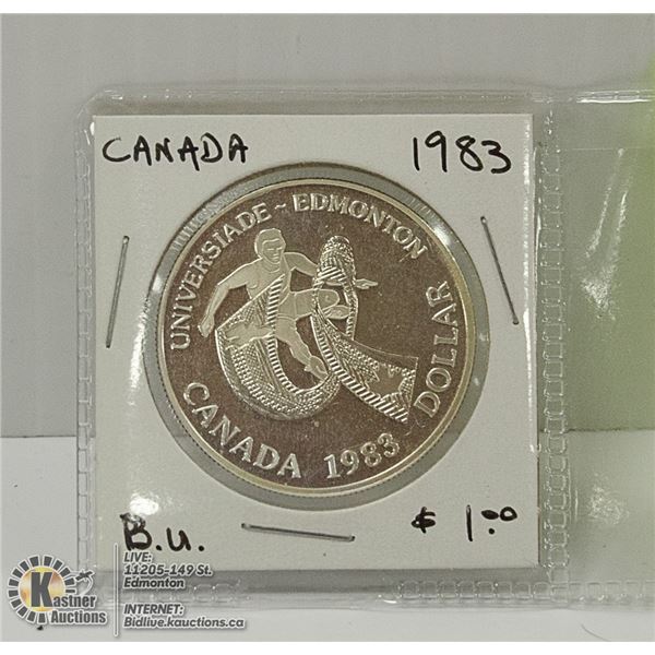 1983 CANADIAN SILVER DOLLAR COIN.