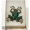 Image 1 : FROG RHINESTONE BROOCH