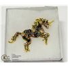 Image 1 : UNICORN RHINESTONE BROOCH