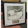 Image 1 : SIGNED AND FRAMED 16"X20" BOBBY ORR"THE GOAL"