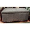 Image 1 : STORAGE BENCH- GREY FABRIC- 34" X 18" X 16"