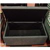 Image 2 : STORAGE BENCH- GREY FABRIC- 34" X 18" X 16"