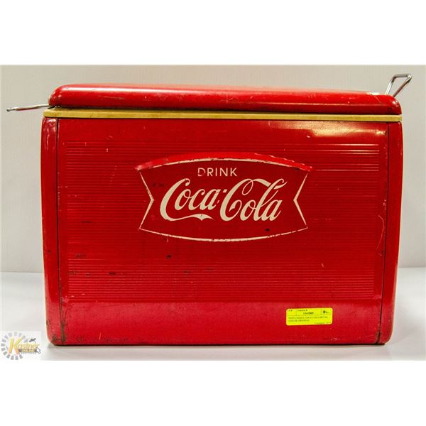 1950'S COCA COLA METAL COOLER ORIGINAL