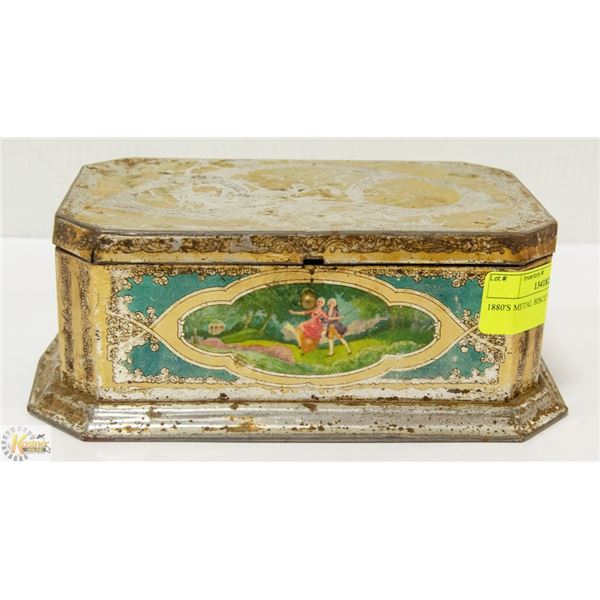 1880'S METAL CHOCOLATE TIN