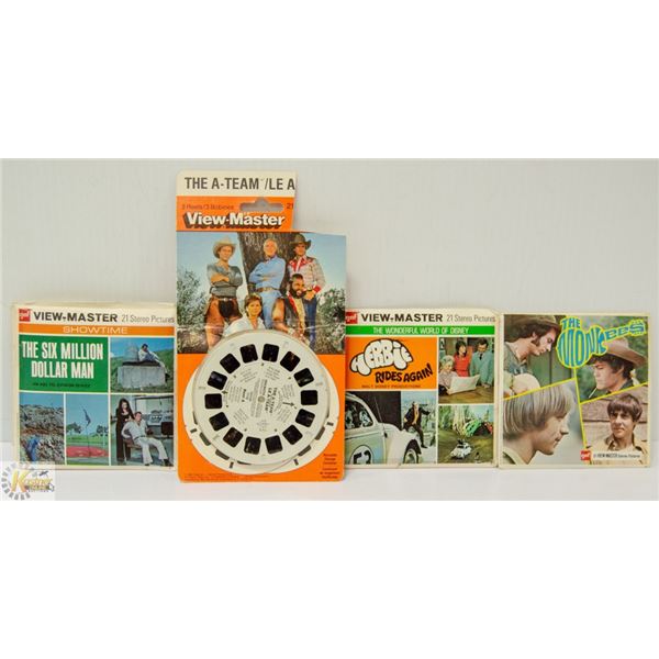 LOT OF 4 VINTAGE VIEW-MASTER REELS