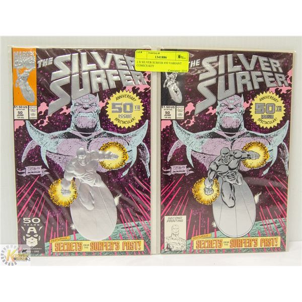 2 X SILVER SURFER #50 VARIANT COMICS KEY