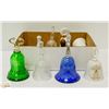 Image 1 : FLAT OF GLASS, CERAMIC BELLS