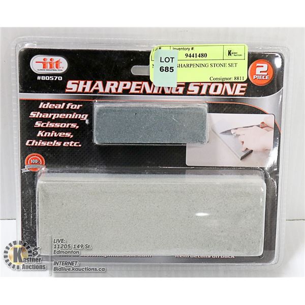 NEW 2PC SHARPENING STONE SET