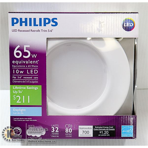 NEW PHILIPS 65W LED RECESSED LIGHT 5-6"