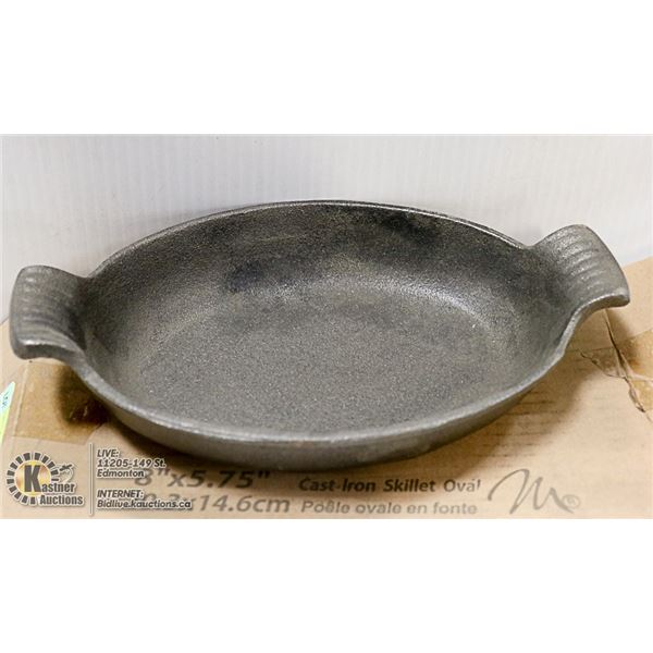 NEW 8" CAST IRON OVAL SKILLET
