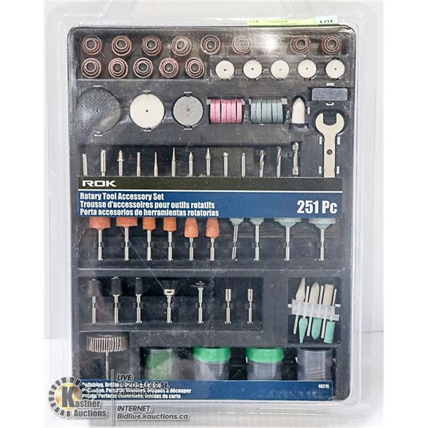 NEW ROK 251PC ROTARY TOOL  ACCESSORY SET