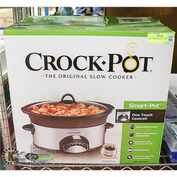 NEW ( OPEN BOX ) 6QT CROCK POT