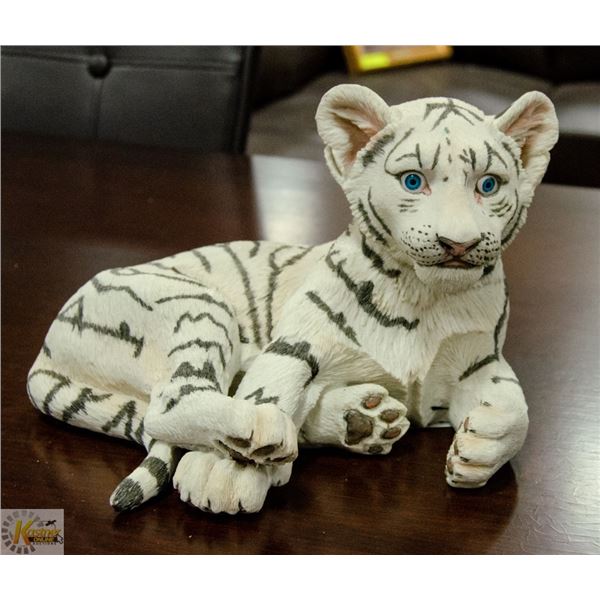 WHITE TIGER FIGURINE APPROX 11" X 6"