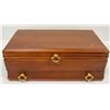 Image 1 : BROWN WOOD JEWELLERY BOX WITH ONE DRAWER