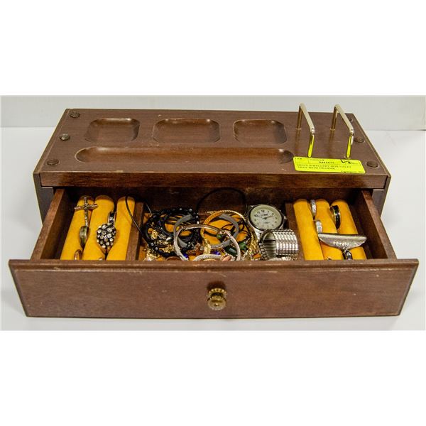 MEN'S JEWELLERY BOX VALET TRAY WITH DRAWER