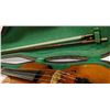 Image 5 : ANTIQUE VIOLIN /W BOW, CASE & EXTRA TAILPIECE, EBO
