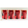 Image 1 : 4 LTD EDITION CRANBERRY RED COCA COLA GLASSES