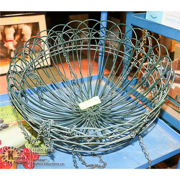 3 METAL HANGING FLOWER BASKETS