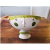 Image 1 : HUGE MOD PEDESTAL 2 SIDED FACE BOWL BY GLOBAL VIEW