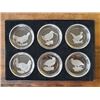 Image 1 : 6 CRYSTAL VAL SAINT LAMBERT BIRD MOTIF COASTERS