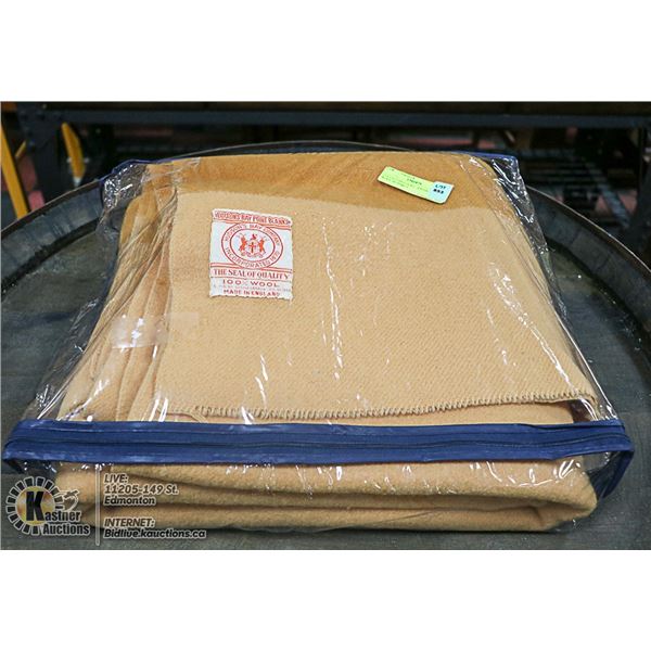 COLLECTIBLE H.B.C. 4 POINT ALL WOOL BLANKET