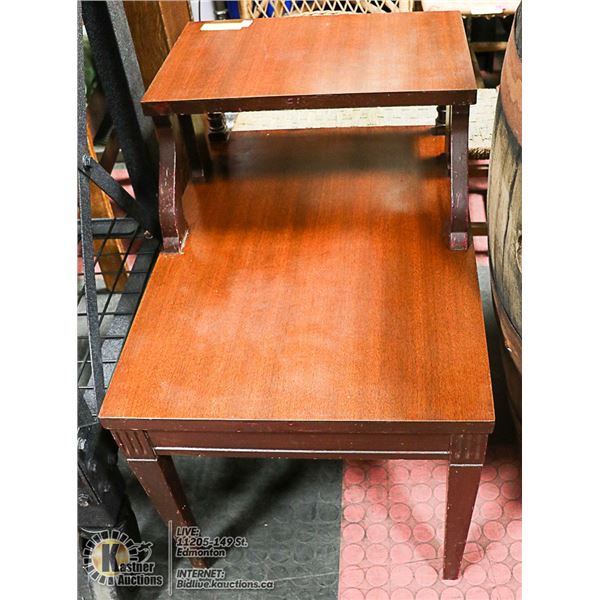 VINTAGE 2 TIER SIDE TABLE 24" TALL