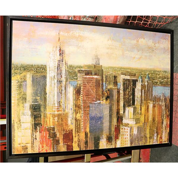 42" X 31.5" APPROX CITY SKYLINE ART PRINT/POSTER