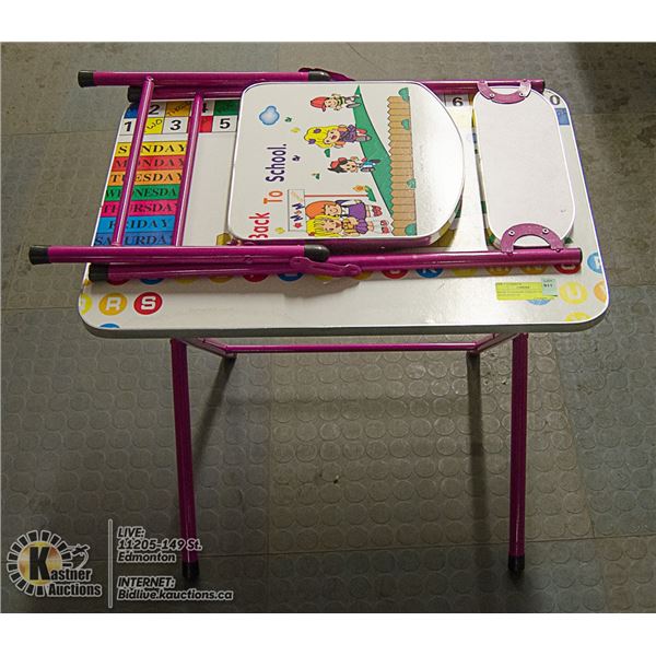 BACK TO SCHOOL TABLET CHAIR BOTH FOLD UP