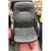 Image 1 : BLACK LEATHER HIGHBACK OFFICE CHAIR, FULLY