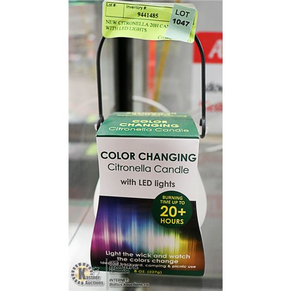 NEW CITRONELLA 20H CANDLE WITH LED LIGHTS