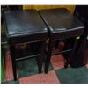 Image 1 : PAIR OF WOOD BAR STOOLS