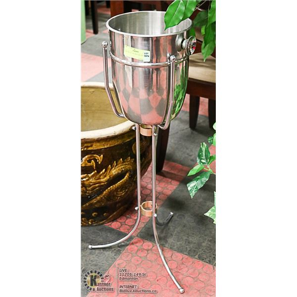 CHROME ICE BUCKET WITH STAND