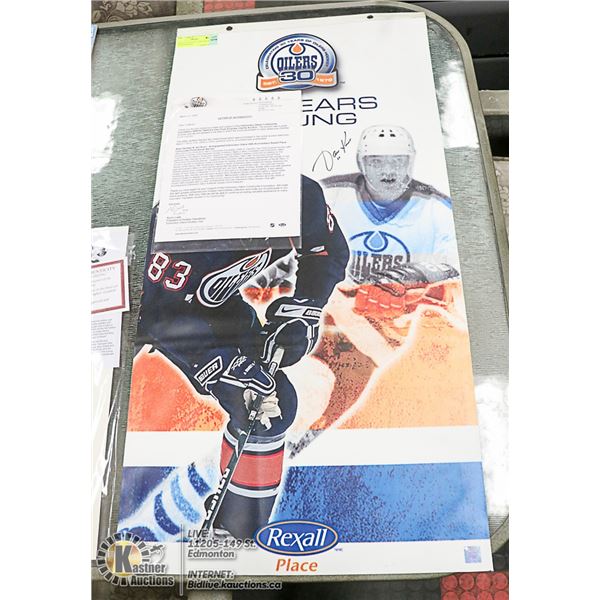 REXALL PLACE 30TH ANNIVERSARY BANNER SIGNED