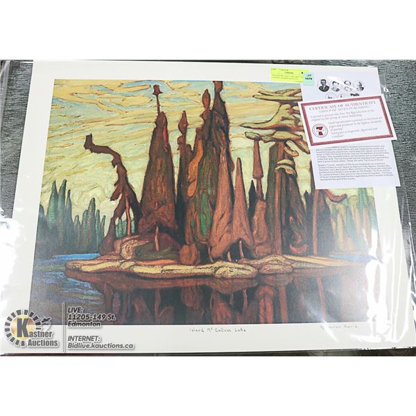 "ISLAND MC CALLUM LAKE" BY LAWREN HARRIS WITH CO