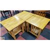 Image 1 : 3 WOODEN SIDE TABLES 21" X 21" X 21"