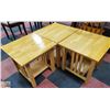 Image 2 : 3 WOODEN SIDE TABLES 21" X 21" X 21"