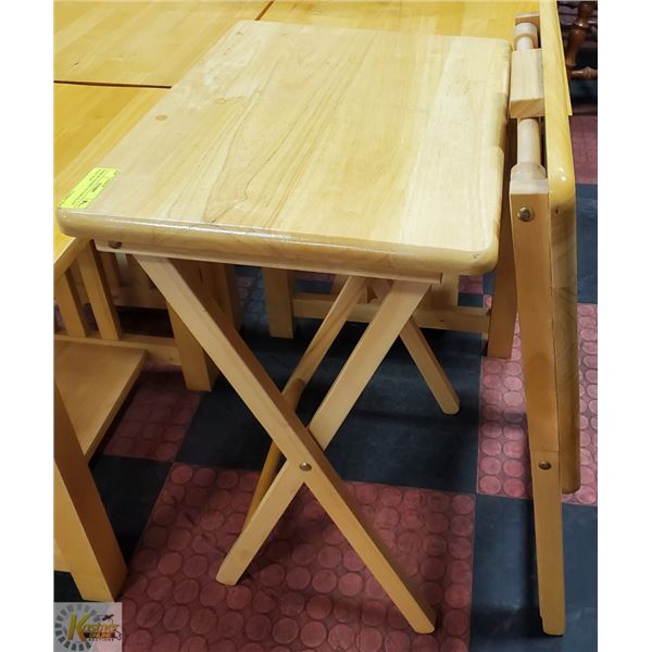 PAIR OF FOLDING TV TABLES 19.5" X 14.5" X 26"