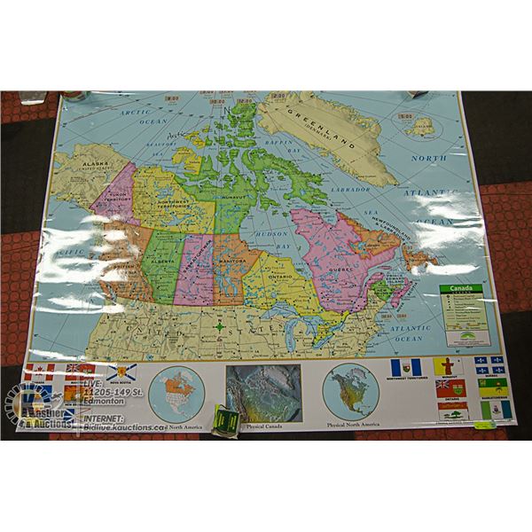 5X5 CANADA MAP LAMINATED