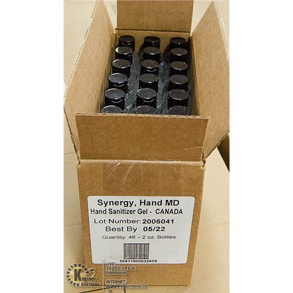SYNERGY HAND MD SANITIZER CASE LOT OF 48