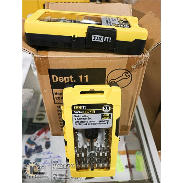 28 PIECE T-HANDLE SCREWDRIVER SET